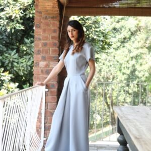 Tailored Dress With Overlap Detail