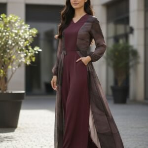 Jumpsuit With Attached Throw
