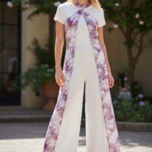 Jumpsuit With attached Halter Overlay