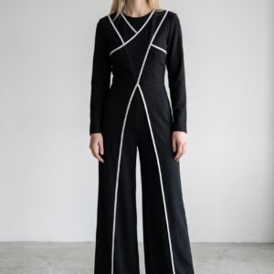 Jumpsuit With Chiffon Overlay